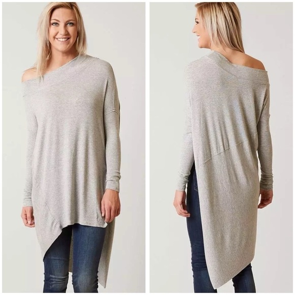 We The Free Asymmetric Grapevine Tunic in Gray - Picture 2 of 15
